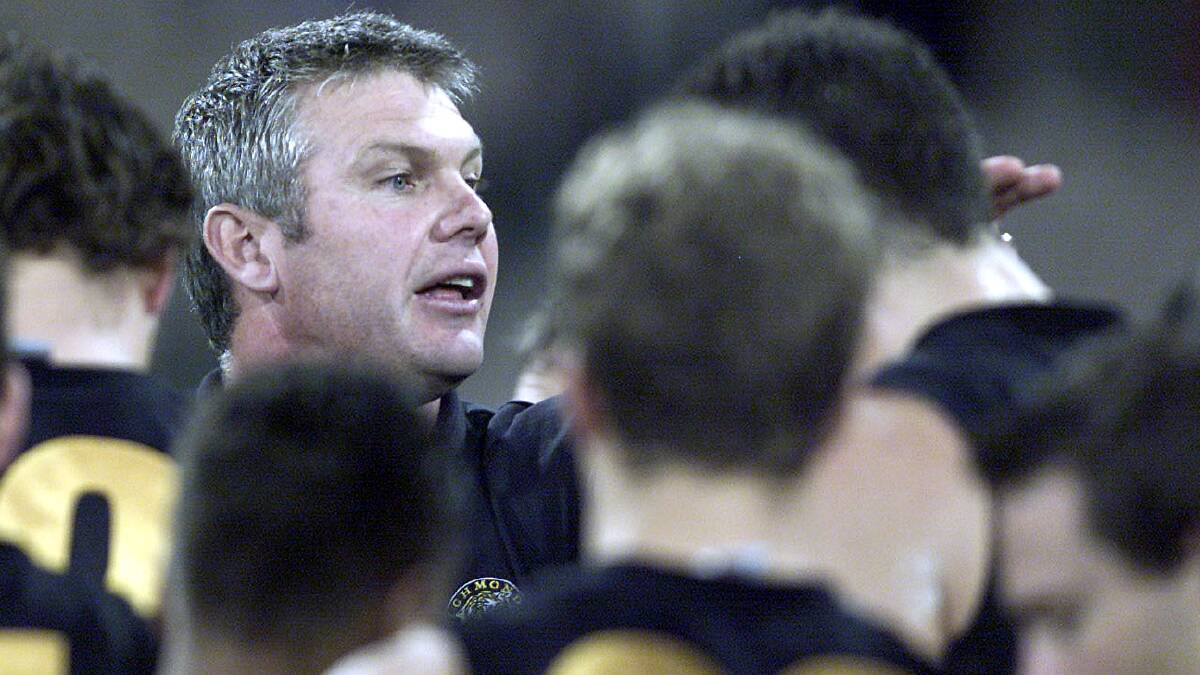 PASSIONATE: Danny Frawley during his days as Richmond coach.