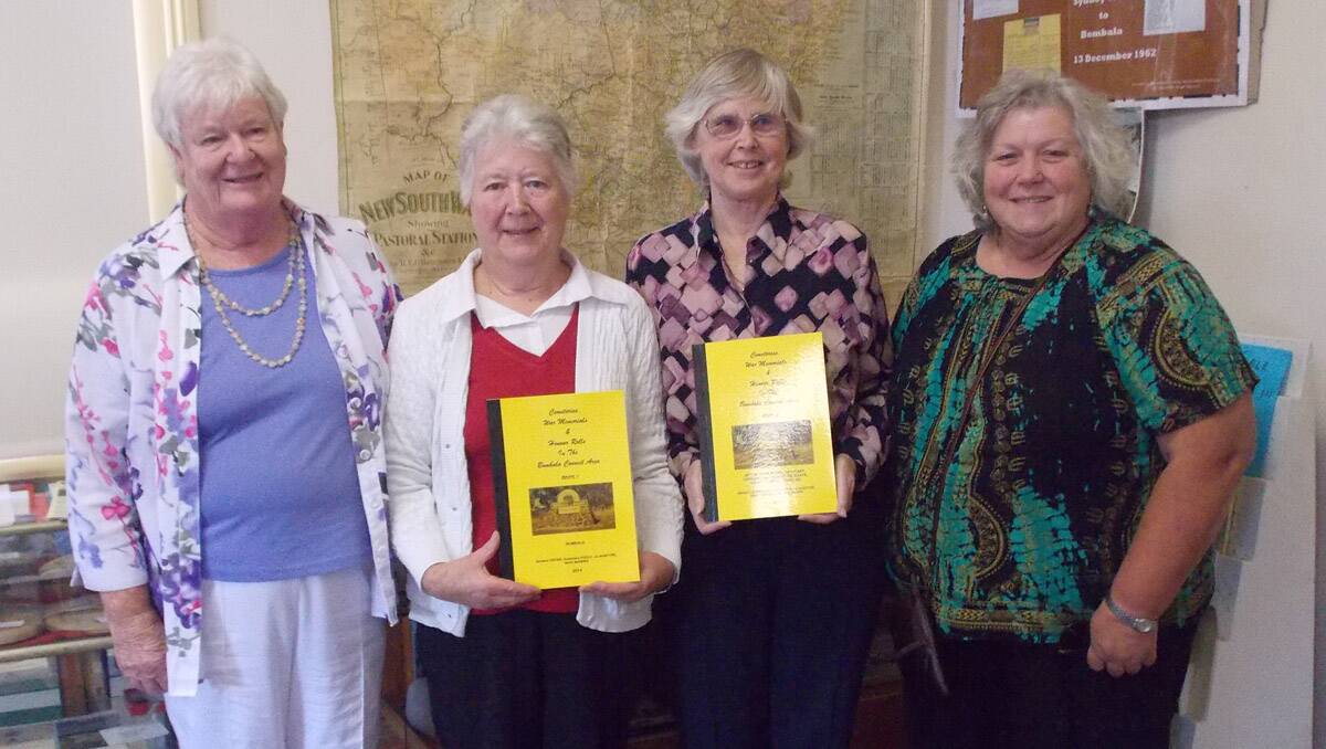 Rosemary Poole, Marie McInnes, Barbara Crowe and Liz McIntryre at the book launch.