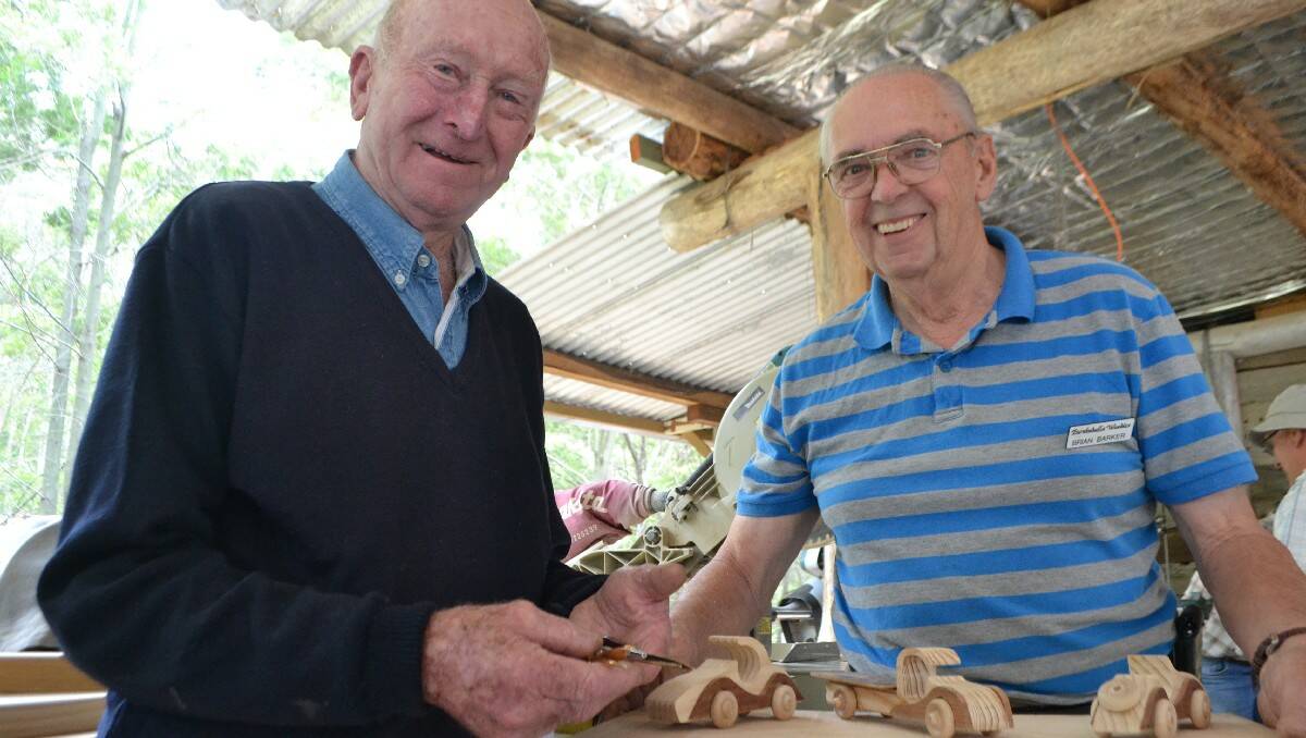 MORUYA: Woodworkers are building a solid presence at this year's Eurobodalla District Show, to be held January 25 and 26. Pictured is Des Jeffrey and Brian Barker from the Eurobodalla Woodcraft Guild.