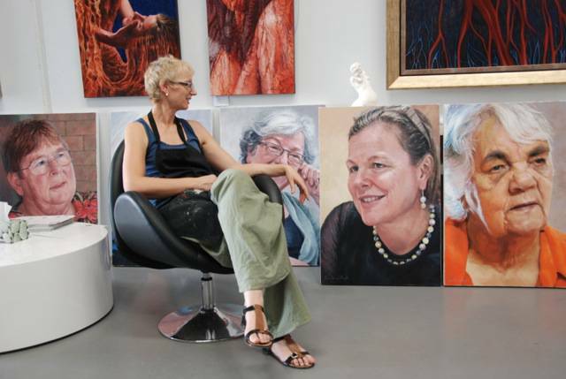 WA women: Artist Jana Vodesil-Baruffi and some of her work. Pic: Augusta-Margaret River Mail