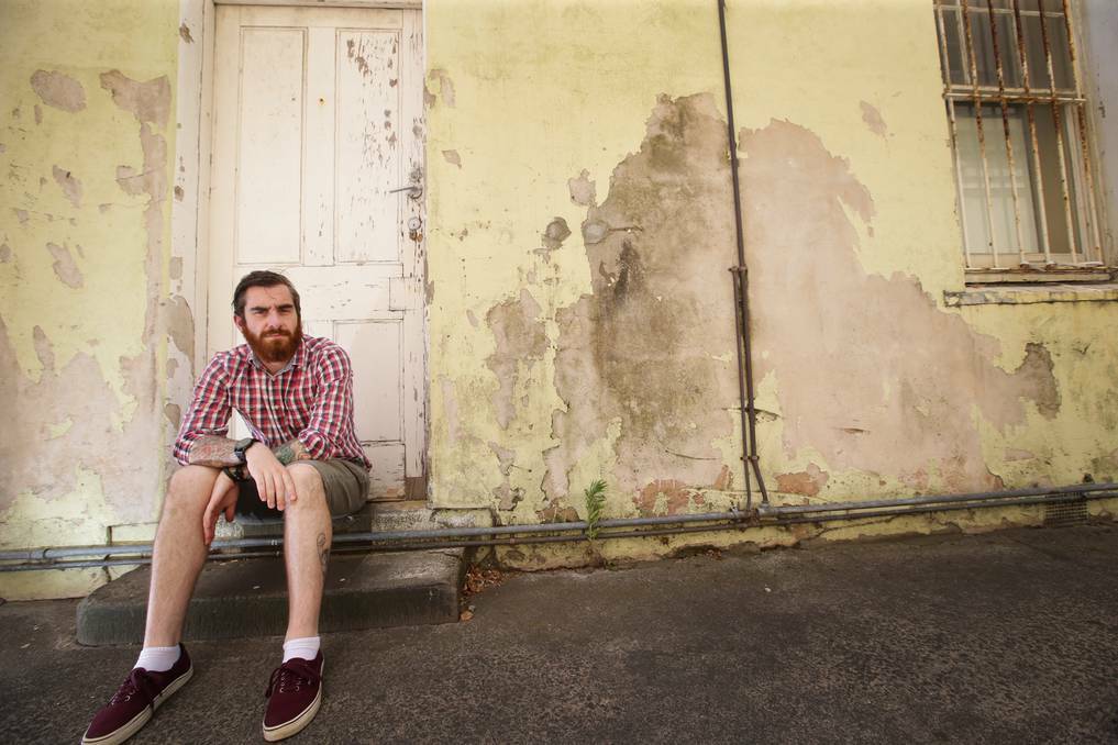Artist Nathan Pye will paint a mural as part of the laneway festivals at Wunta. Pic: VICKY HUGHSON, The Standard.